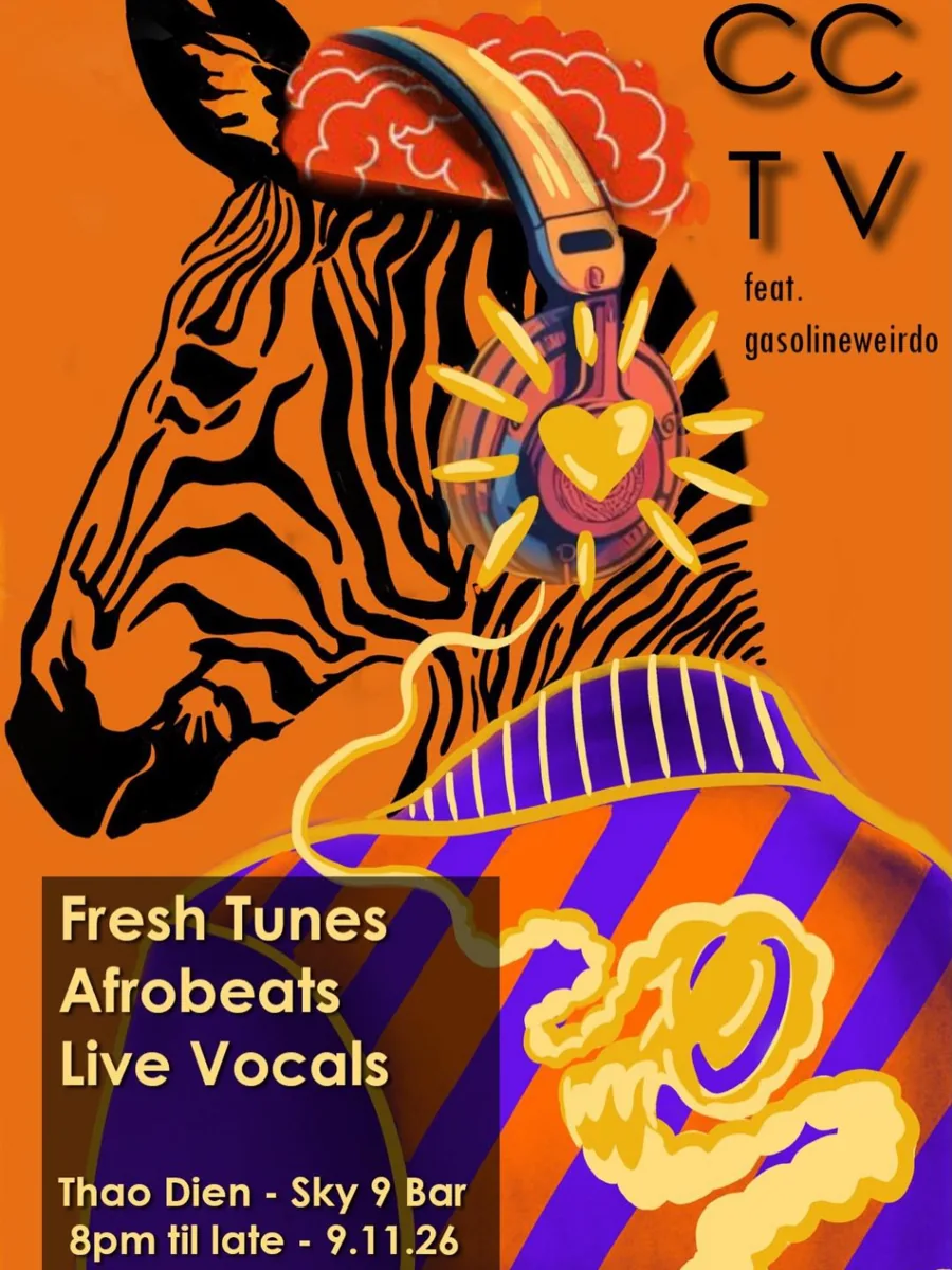 Official CCTV live vocals & DJ rooftop session programme artwork