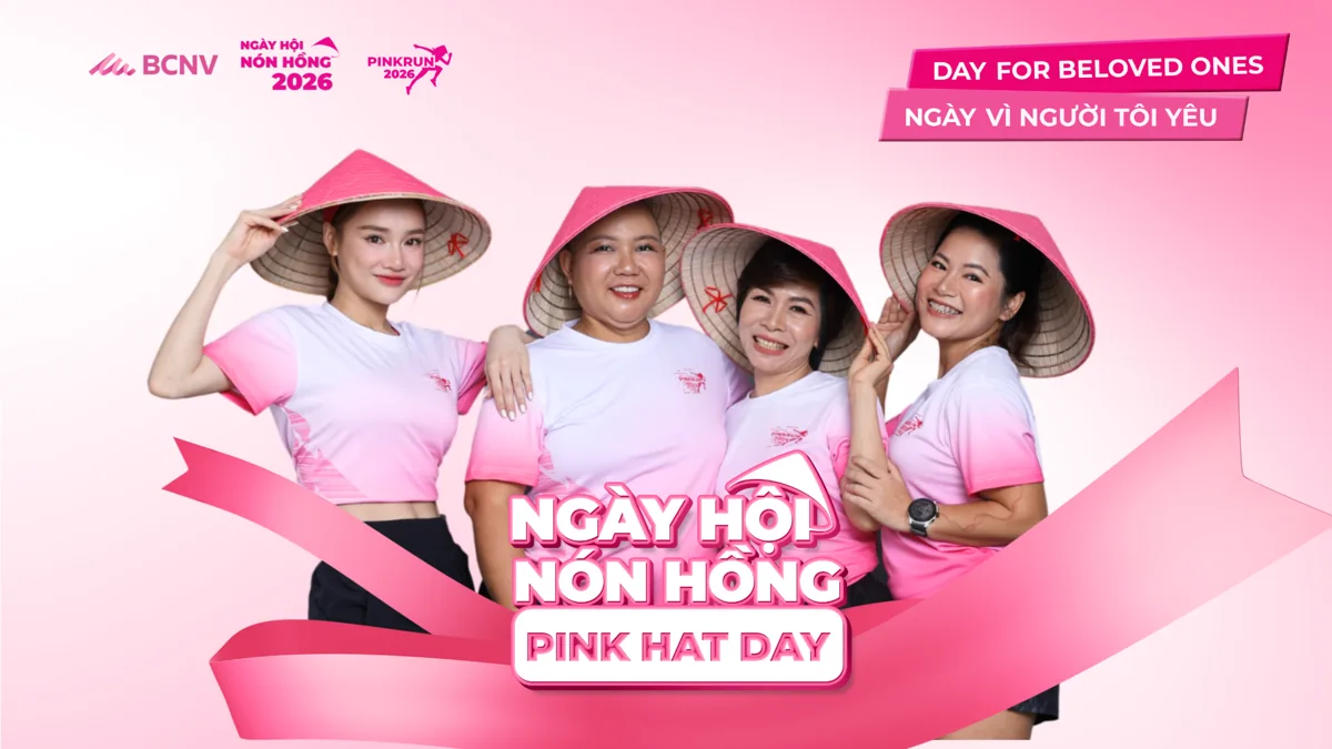 Official Pink Hat Day 2026 festival artwork by Breast Cancer Network Vietnam