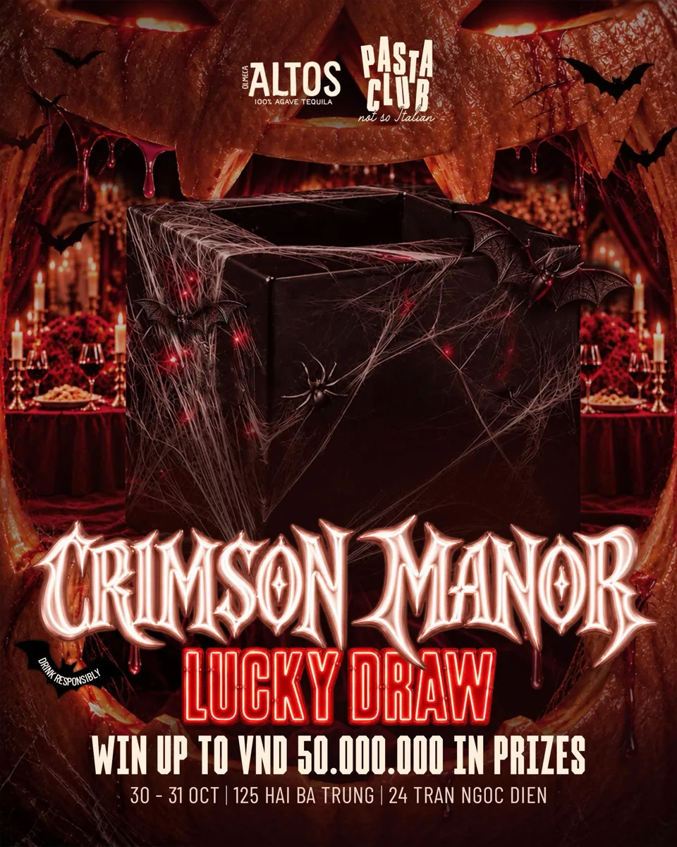 Crimson Manor Halloween night — organizer artwork