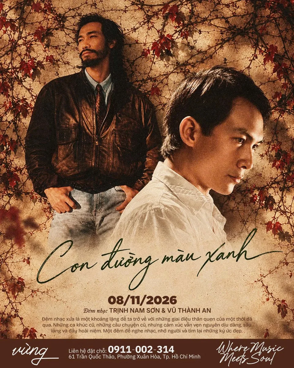 Con Đường Màu Xanh music night poster dated 2026-11-08 at Vừng Ơi Mở Ra
