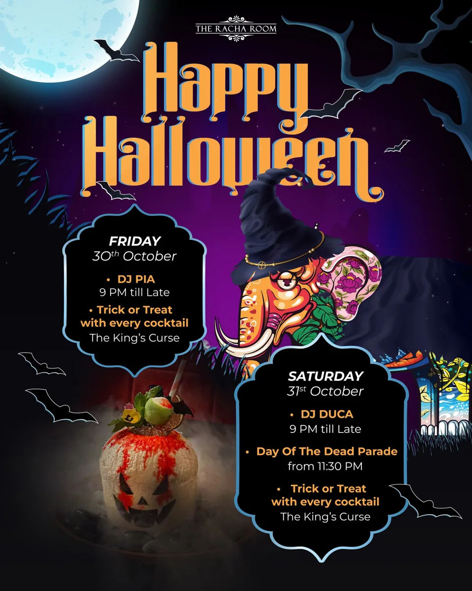 Organizer artwork for racha-room-halloween-2026-10-30, racha-room-halloween-2026-10-31