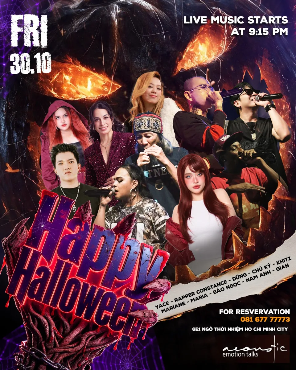 Happy Halloween at Acoustic Bar Ngô Thời Nhiệm — organizer artwork