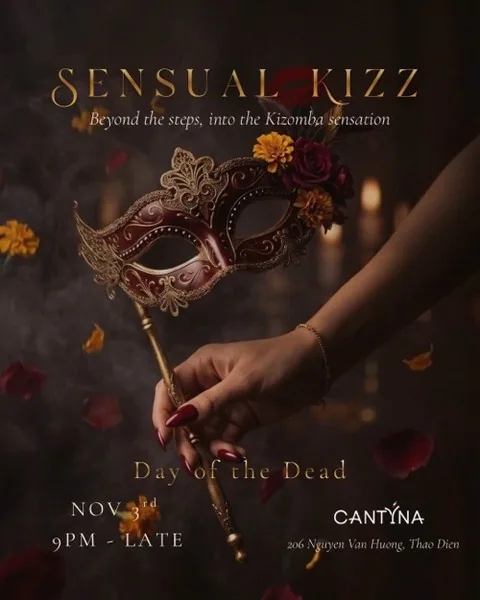 Sensual Kizz Day of the Dead poster for 3 November at CantYna Thao Dien.