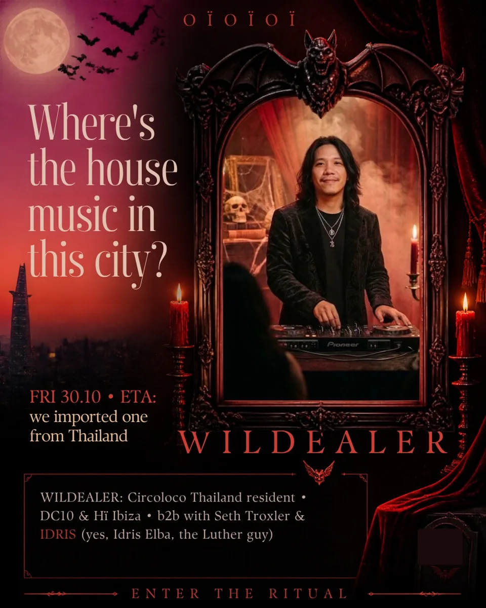 OiOiOi Friday 30 October ETA poster featuring WILDEALER; part of a two-night Hyloween programme.
