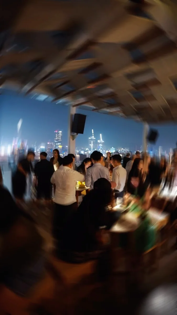 Social Club rooftop party scene on organizer reel cover