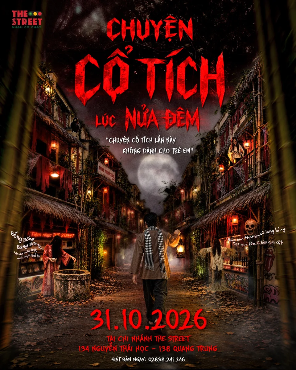 The Street Halloween poster for 31 October at both Nguyễn Thái Học and Quang Trung branches