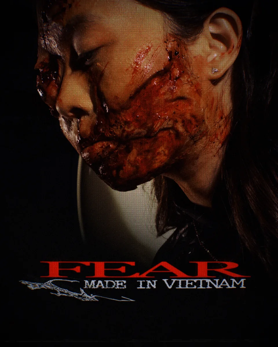 Horror makeup campaign visual for LOCO’s two-night FEAR, Made in Vietnam Halloween programme on 30 and 31 October 2026.