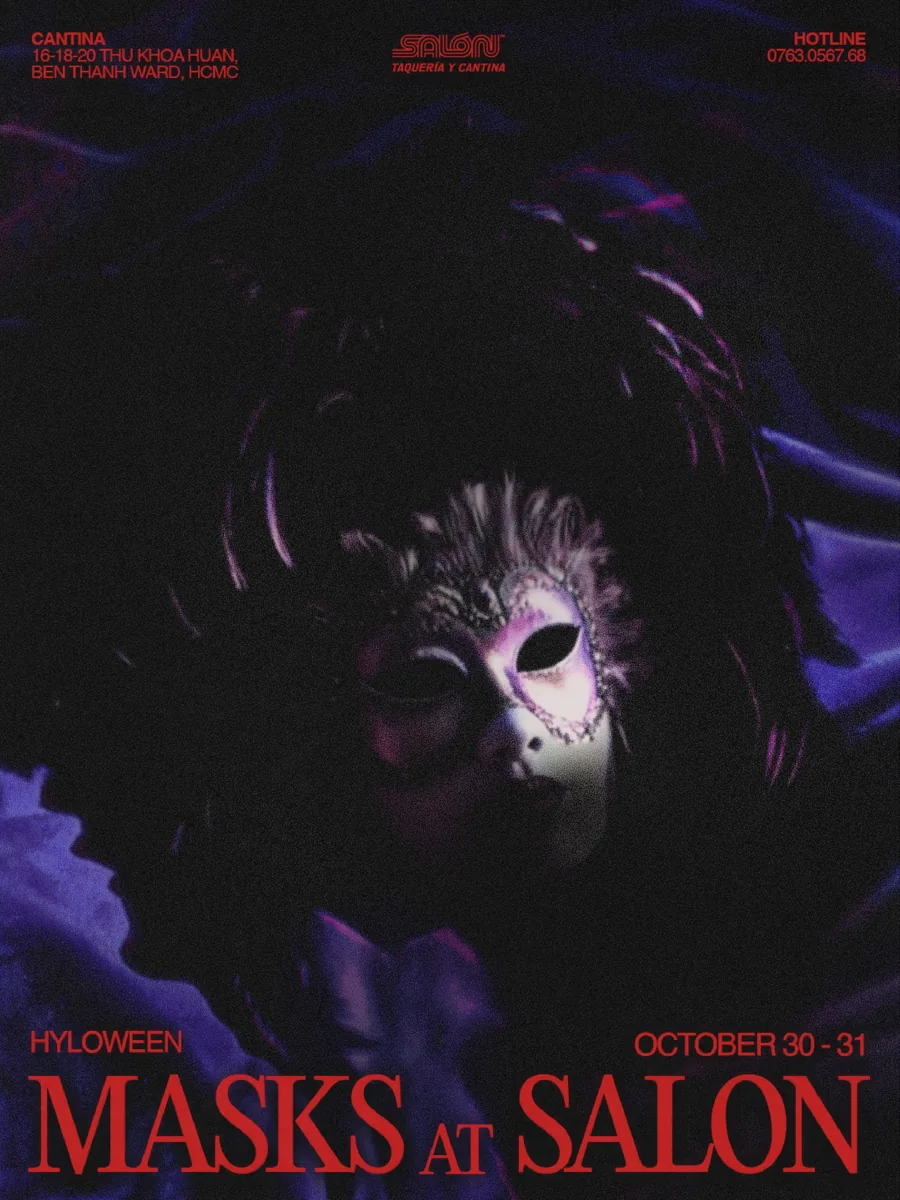 Masks at Salon HYLOWEEN poster for October30–31.