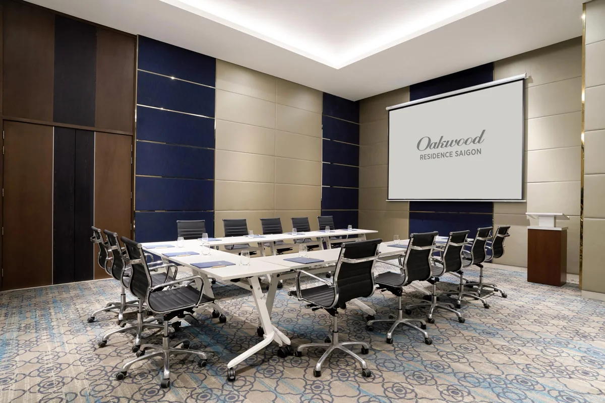 Meeting room at Oakwood Residence Saigon in District 7, the venue for the October 30 WCF seminar