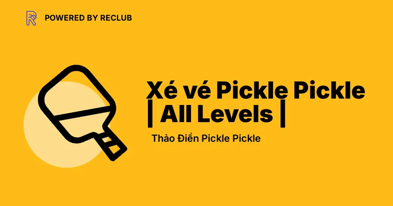 Reclub meet card for Morning Pickleball Social at Thảo Điền Pickle Pickle.