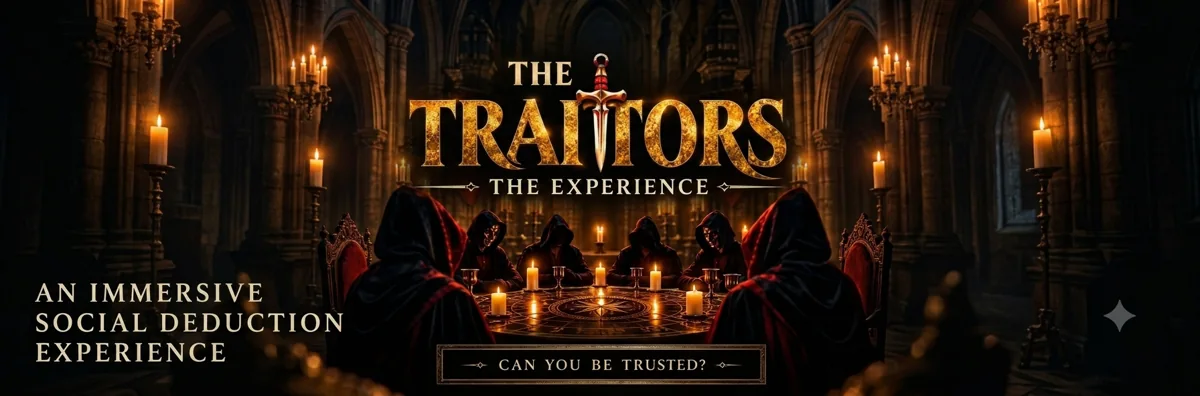 The Traitors immersive social deduction experience artwork