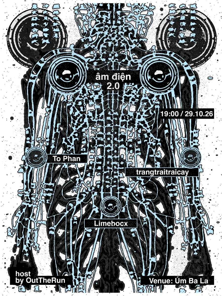 Âm Điện 2.0 poster showing the 29 October 2026 19:00 date, artist lineup and Úm Ba La venue.