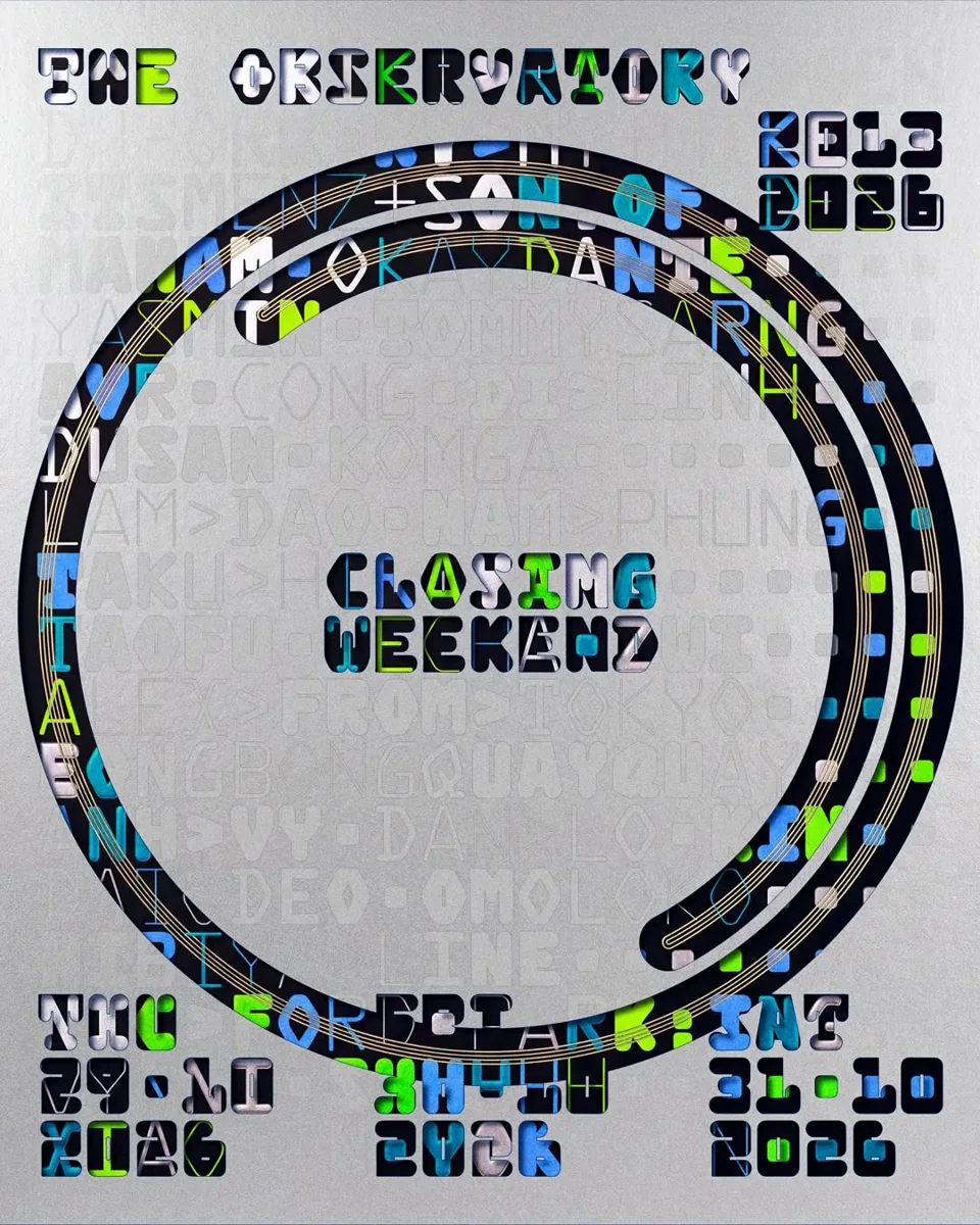 Shared Observatory closing-weekend poster for 29, 30 and 31 October 2026.
