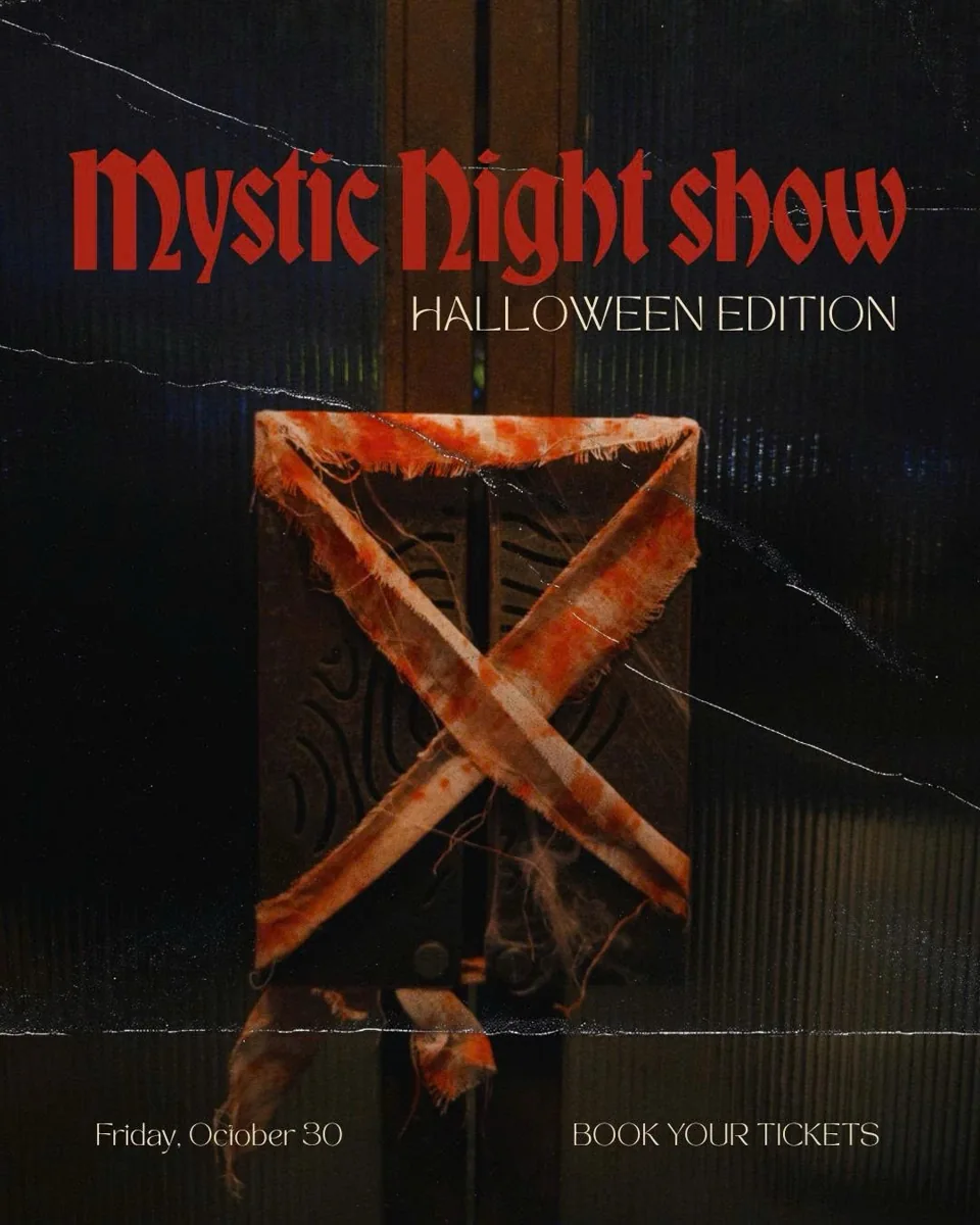 Mystic Night Show Halloween Edition poster advertising Friday, October 30.