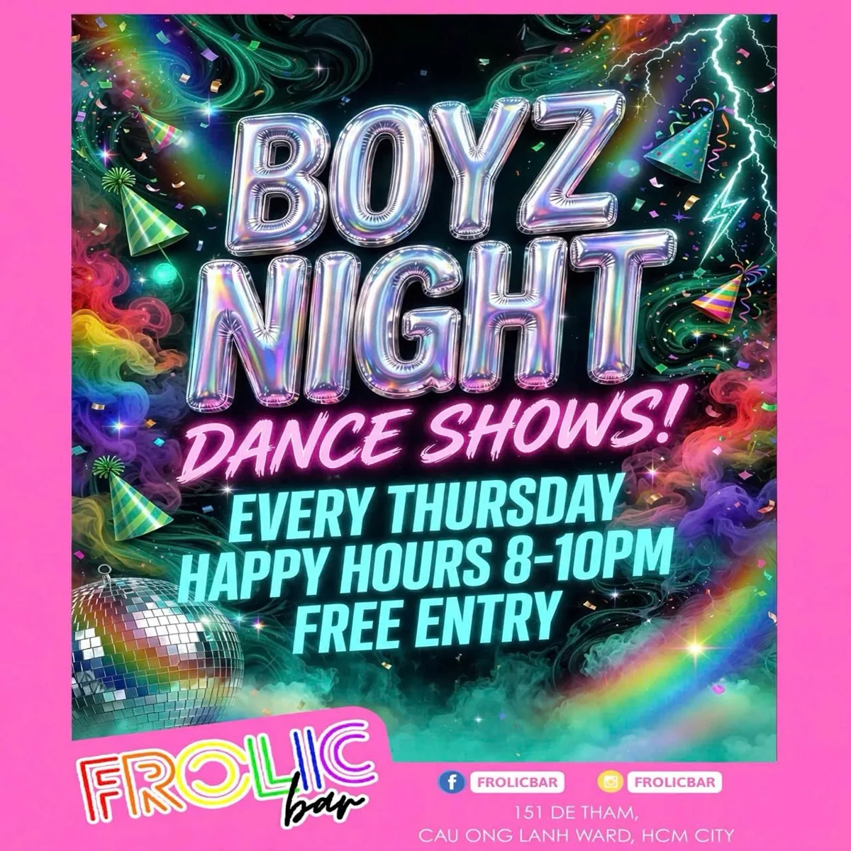 Boyz Night weekly poster