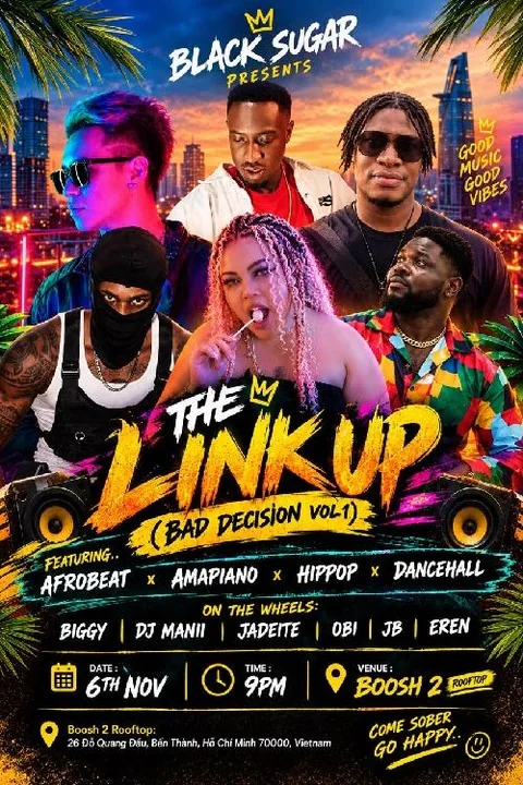 The Link Up: Bad Decision Vol. 1 poster for 6 November at Boosh 2.