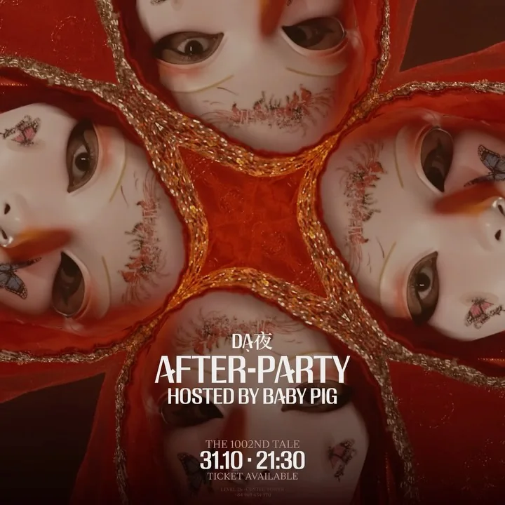 DẠ夜 Halloween after-party poster hosted by Baby Pig, 31 October at 21:30.