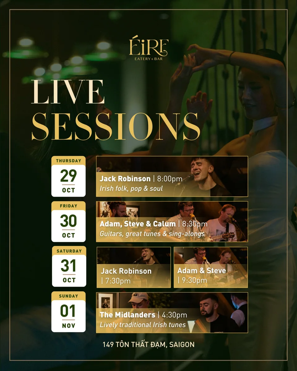 Éire dated live entertainment poster