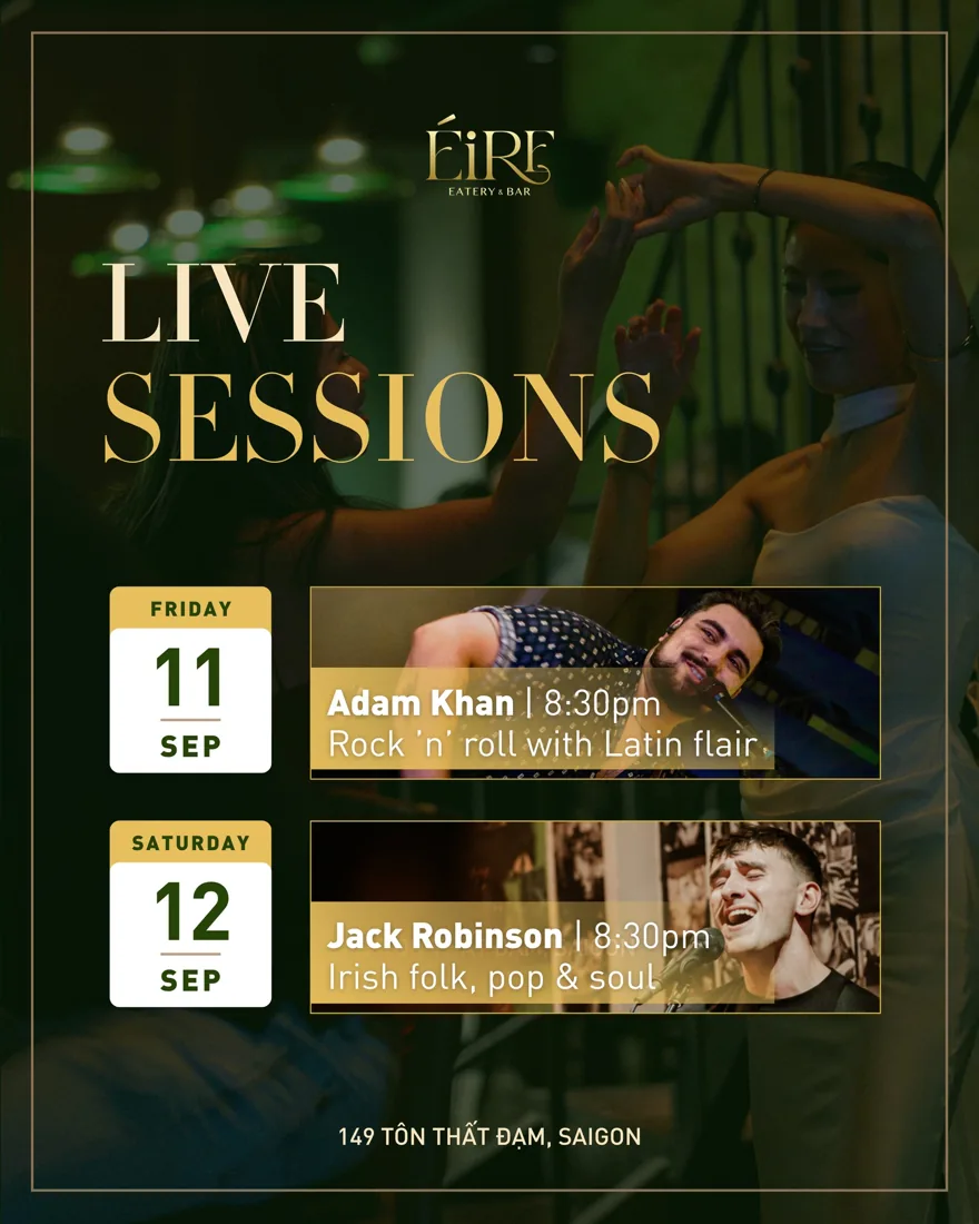 Éire live sessions, September 11 and 12, 2026