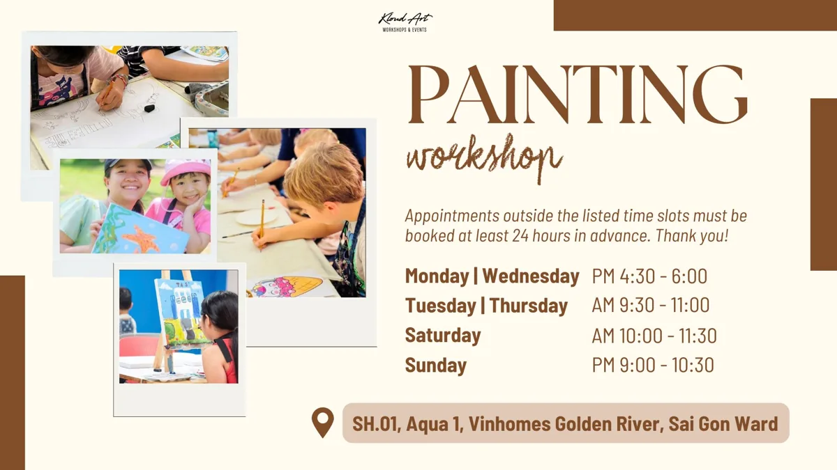 Kloud Art Pottery Painting Workshop — Vinhomes Golden River poster at Kloud Art — Golden River.