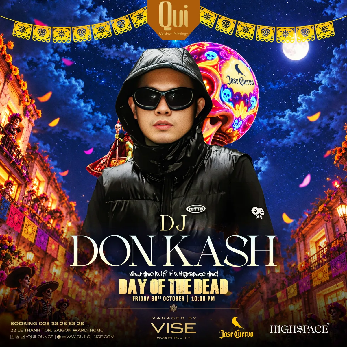 Day of the Dead DJ Don Kash artwork with 30 October 22:00 start.