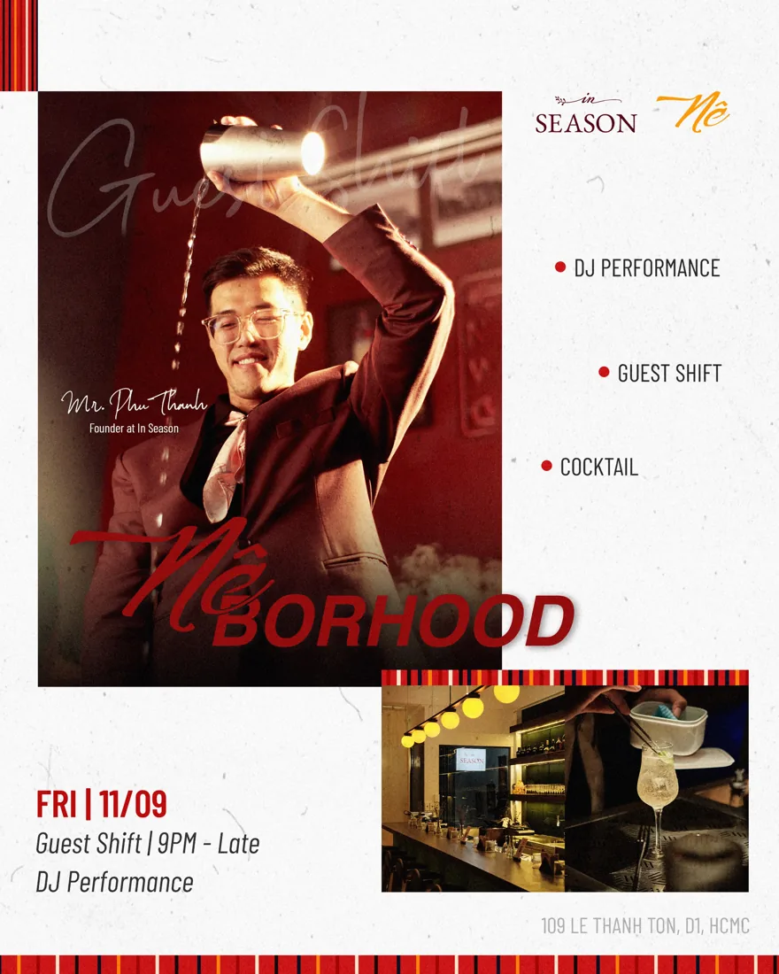 Nê-Borhood guest bartender Phú Thành, September 11