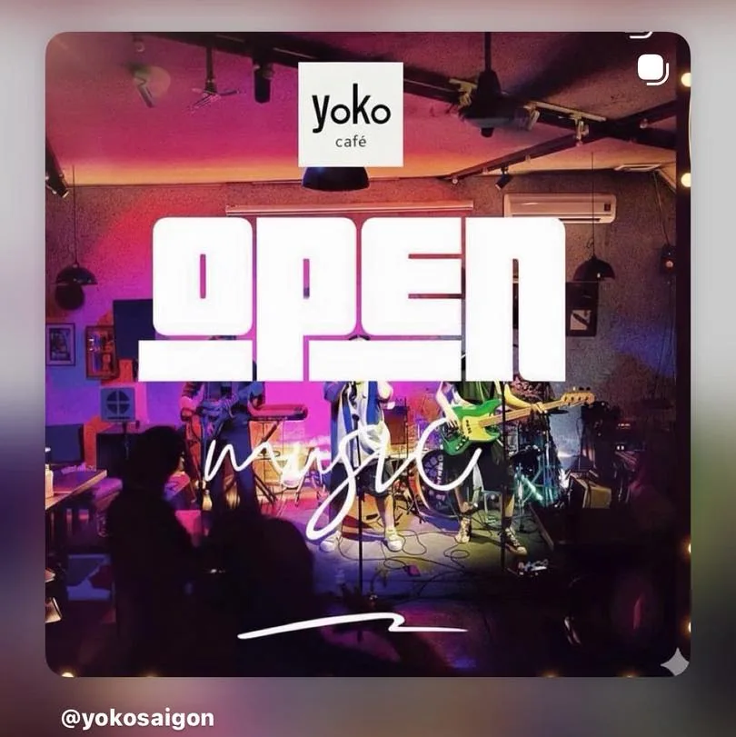 Yoko open mic artwork